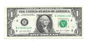 2021- $1. DOLLAR BIRTHDAY NOTE # (17020112)- ( FEB./ 17/ 2011 ) - GREAT BILL. - Picture 1 of 2