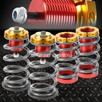 ДЛЯ 12-15 HONDA CIVIC 1-4 «РЕГУЛИРУЕМЫЙ СЕРЕБРЯНЫЙ ПРУЖИННЫЙ СПИРАЛЬ ПОДВЕСКИ ЗАНИЖЕНИЯ - Изображение 1 из 4