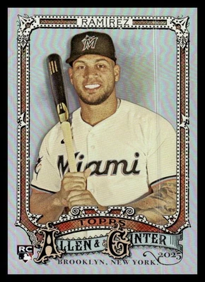 2025 Topps Allen Ginter Foil 218 Agustín Ramírez, Miami Marlins RC - Image 1 of 2