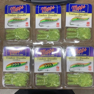 Plataforma sin malezas 6 piezas Mepps Tiger Fire Tiger Chartreuse 1/2 oz Foto 1 de 3