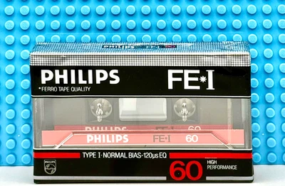 PHILIPS  FE I   60    TYPE I   1985  EUROPE  BLANK CASSETTE TAPE   (1)  (SEALED) - Image 1 of 4