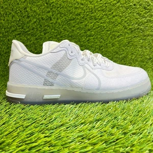 Scarpe da corsa sportive Nike Air Force 1 React da uomo taglia 10,5 bianche grigie sneakers - Foto 1 di 11