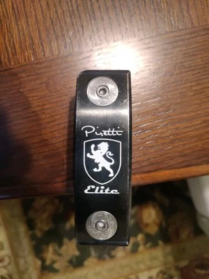 PIRETTI POTENSA ELITE 'PERSONALIZED' PUTTER BLACK W/ORANGE PIRETTI GRIP 34.25"  - Image 1 of 4