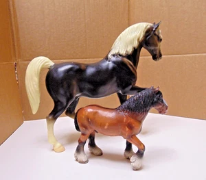 Vintage Breyer Arabian Stallion Schleich Plow Horse 2 Piece Collector lot - Picture 1 of 15