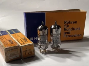 Pair E280F Tube Gold Pin Siemens  /  3 Mica Wideband Preamp For SE AMP NOS - Picture 1 of 16