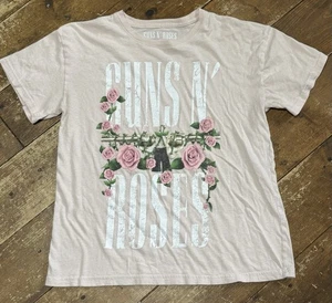 Guns N Roses Music Band Tee Women Medium Pink Big Front Graphic Fans - Picture 1 of 4