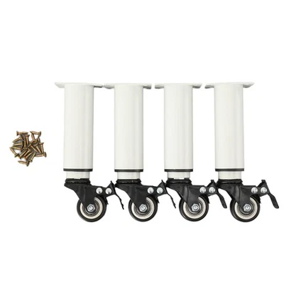 4 pieces furniture feet height adjustable with brake castors & swivel castors furniture feet 150 kg - Image 1 of 4