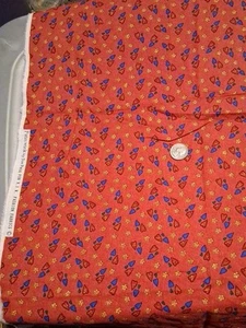 Penwick By Sue Penn Hearts Stars Cotton Fabric 44" X 35" - Picture 1 of 6