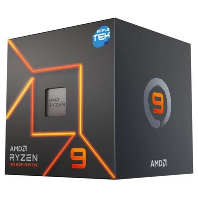 AMD RYZEN 9 7900 CPU PROCESSOR AM5 With HEATSINK 12C/24T With GPU - Image 1 of 4