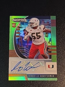 2020 Prizm Draft Picks Shaquille Quarterman Neon Green /125 RC Auto - Picture 1 of 12