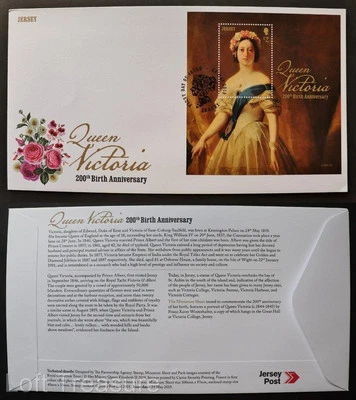 Jersey Stamps "Queen Victoria-200th Birth Anniversary" First Day Cover M/S 2019 - Image 1 of 3