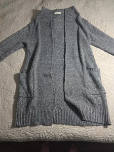 Vicalled Grey Extra Long Hooded Cardigan With Pockets Xl - Picture 1 of 9