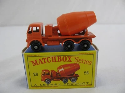 Lesney Matchbox Orange Foden Cement Mixer Lorry Truck w/ Box #26 New! - Image 1 of 4