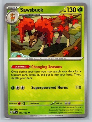 Sawsbuck #017/162 SV05: Temporal Forces Uncommon - Pokemon Cards C93 - Image 1 of 2