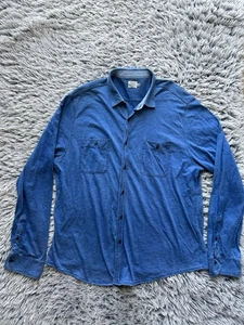 Faherty Hemd Herren 2XL Blau Strick Jahreszeiten Knopfleiste Langarm Baumwolle - Bild 1 von 10