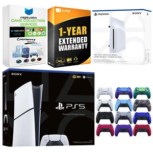 Sony PlayStation 5 Slim Digital Bundle with Disc Drive and Extra Controller - Picture 1 of 64