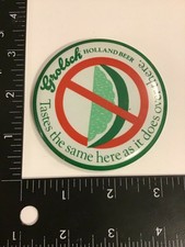 Vtg Grolsch Holland Beer Pinback Button Pin Badge Tastes The Same Here