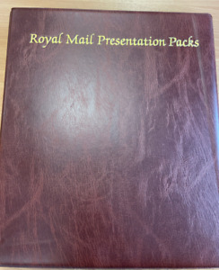 Royal mail presentation packs binder/album Brown