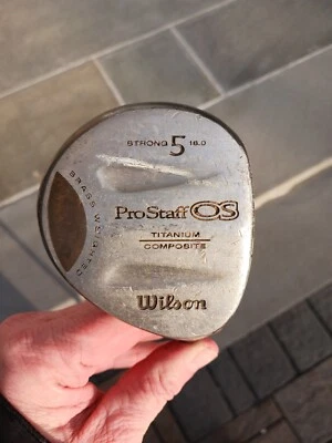 *Wilson Pro Staff OS 18* Strong #5 Fairway Wood Brass Weighted Men's RH - Image 1 of 4