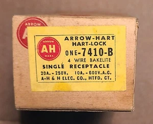 ARROW HART HART-LOCK # 7410-B SINGLE RECEPTACLE - Picture 1 of 3