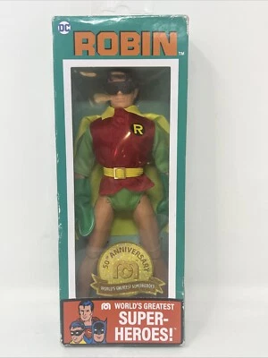 Mego DC World's Greatest Super Heroes 50th Anniversary Robin DMGED OPEN BOX NEW - Image 1 of 4
