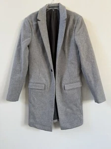 Chaqueta AllSaints Thirty Four para hombre forrada de lana gris bolsillos interiores abrigo LS talla XS - Imagen 1 de 11
