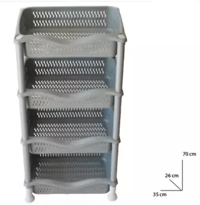 4 TIER VEGETABLE FRUIT STORAGE BASKET RACK KITCHEN UTILITY STACKING STACKABLE - Picture 1 of 3