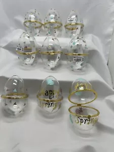 Pier 1 Acrylic Hinged Easter Eggs Lot of 9 NEW - Picture 1 of 8