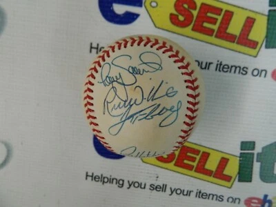 Cartel de los Tampa Rays 1998 por seis jugadores-Bill Hatcher-Tobby Hall y otros cuatro #334 Foto 1 de 4