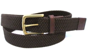 Men's 38" Brown Weaved Belt - Picture 1 of 6