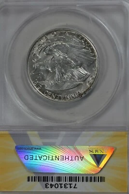 1921 .50  ANACS MS 63  ALABAMA  Classic Silver Commemorative Coin - Image 1 of 2