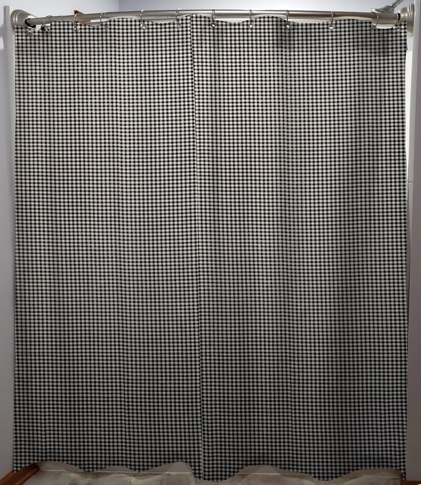 Cortina de ducha de guinga a cuadros Foto 1 de 1