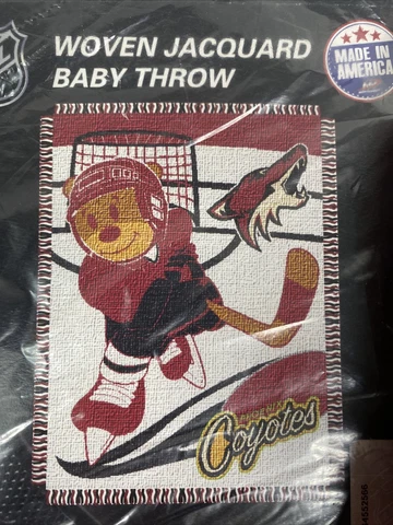 Pittsburgh Penguins NHL Triple Woven Jacquard Baby Throw Knit Blanket Cover