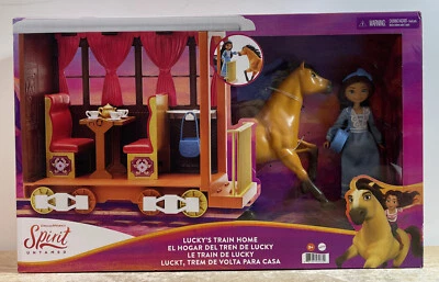 Spirit Untamed Lucky's Train Home Playset with Lucky, Spirit, & Train Car NIB Foto 1 de 4