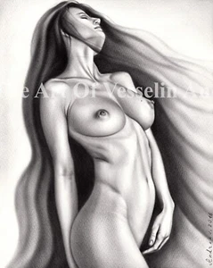 Nude Female Art Print Of Painting -Goddess- Sensual Naked Woman Picture Andreev - Picture 1 of 1