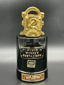 Vintage 1970 Ezra Brooks Stock Market Quotation Decanter Empty - Picture 1 of 9