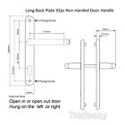 Black Door Handle Set Sprung 92Pz Double Glazing Pair Patio Upvc Pvc Lever 240Mm
