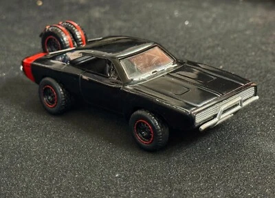  Fast and Furious 1970 Dodge Charger  Black 1:55 Diecast Rubber Tires - Image 1 of 4