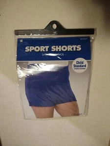 Amscan Blue Sports Shorts US Child Standard 4+ Up To Size 10 - Picture 1 of 2