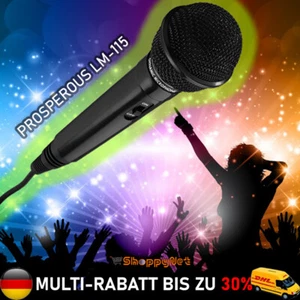 Karaoke Mikrofon DJ PA Handmikrofon Dynamisches Mikrofon mit 3m Kabel NEU OVP - Afbeelding 1 van 6