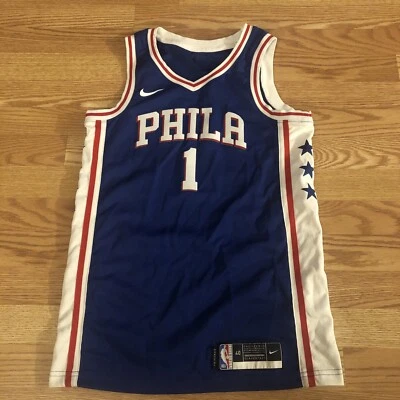 James Harden #1  Men's Sz 40  Small Nike Swingman Philadelphia 76ers Blue Jersey - Imagem 1 de 4