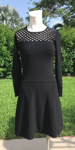 FENDI CENA NERA ELASTICIZZATA MANICA LUNGA RITAGLIO COLLO E POLSINO TG S MADE IN ITALY