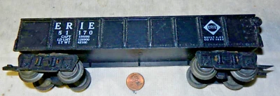 Góndola Marx 51170 Erie negra con letras blancas calibre O 8 ruedas diecast Foto 1 de 4