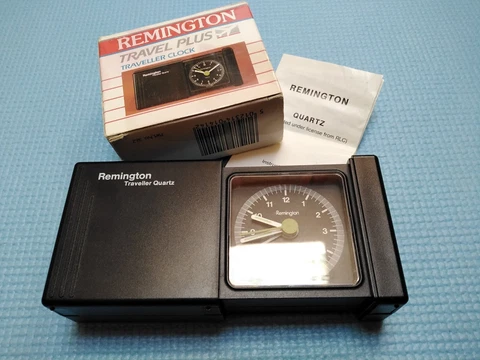 Remington Travel Plus Traveller Sliding Clock Alarm Germany Boxed Working RQ-31 Cover