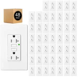 GFCI Toma 20 Amp Baño GFI Receptáculo Indicador LED Resistente a Manipulaciones WR ×48 - Imagen 1 de 14