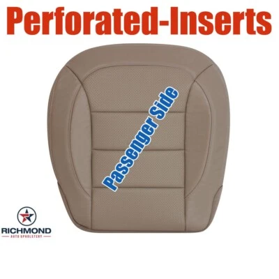 Mercedes Benz ML 2015 - parte inferior lateral del pasajero cubierta de asiento de cuero perforado tostado Foto 1 de 4