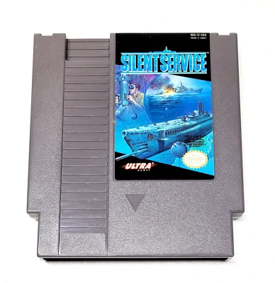 Silent Service (Nintendo NES 1989) Authentic Video Game Cartridge TESTED & WORKS - Image 1 of 4
