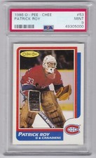 1986-87 O-Pee-Chee #53 Patrick Roy RC Rookie Card PSA 9 Mint (ILG9)