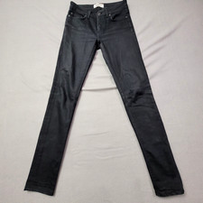 Naked & Famous Jeans Mens 27x 32 Black Power Stretch Japanese Denim Skinny Fit