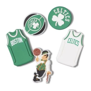 Crocs Jibbitz NBA Boston Celtics 5 Pack Shoe Charms | Jibbitz for Crocs - Picture 1 of 2